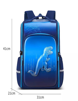 Boys School backpack Dinosaur Shaped Fashion Model Student Backpack Blue Dinosaur